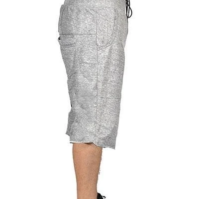 Men's Jersey Drawstring Shorts with Pockets Gray Black (1)