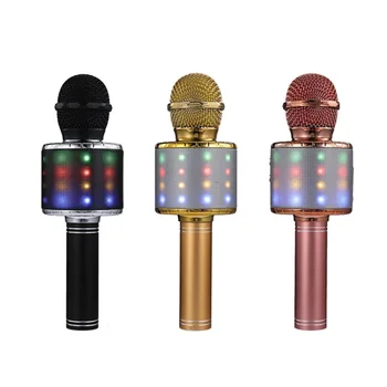 

Professional Bluetooth Wireless Microphone Speaker Handheld Microphone Karaoke Mic Music Player Singing Recorder KTV 1800Mah