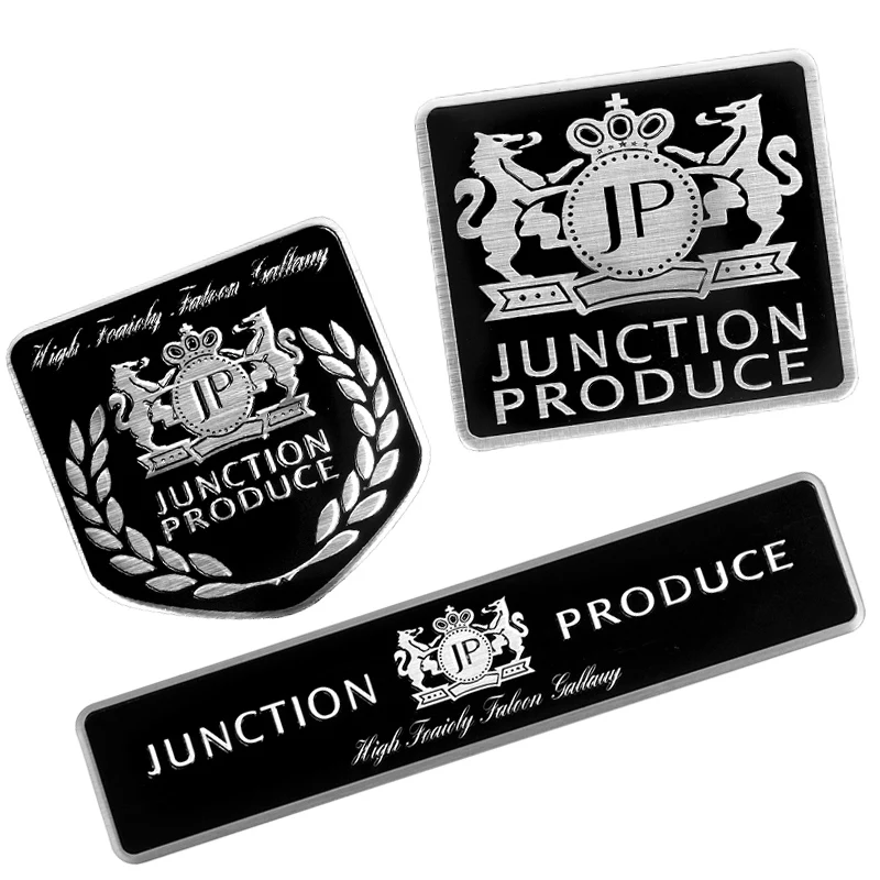 

JP Junction Produce Black VIP Thin Aluminum Drawing Car Styling Emblem Badge Cool 3D Sticker Logo for BMW Audi kIA Lada Ford