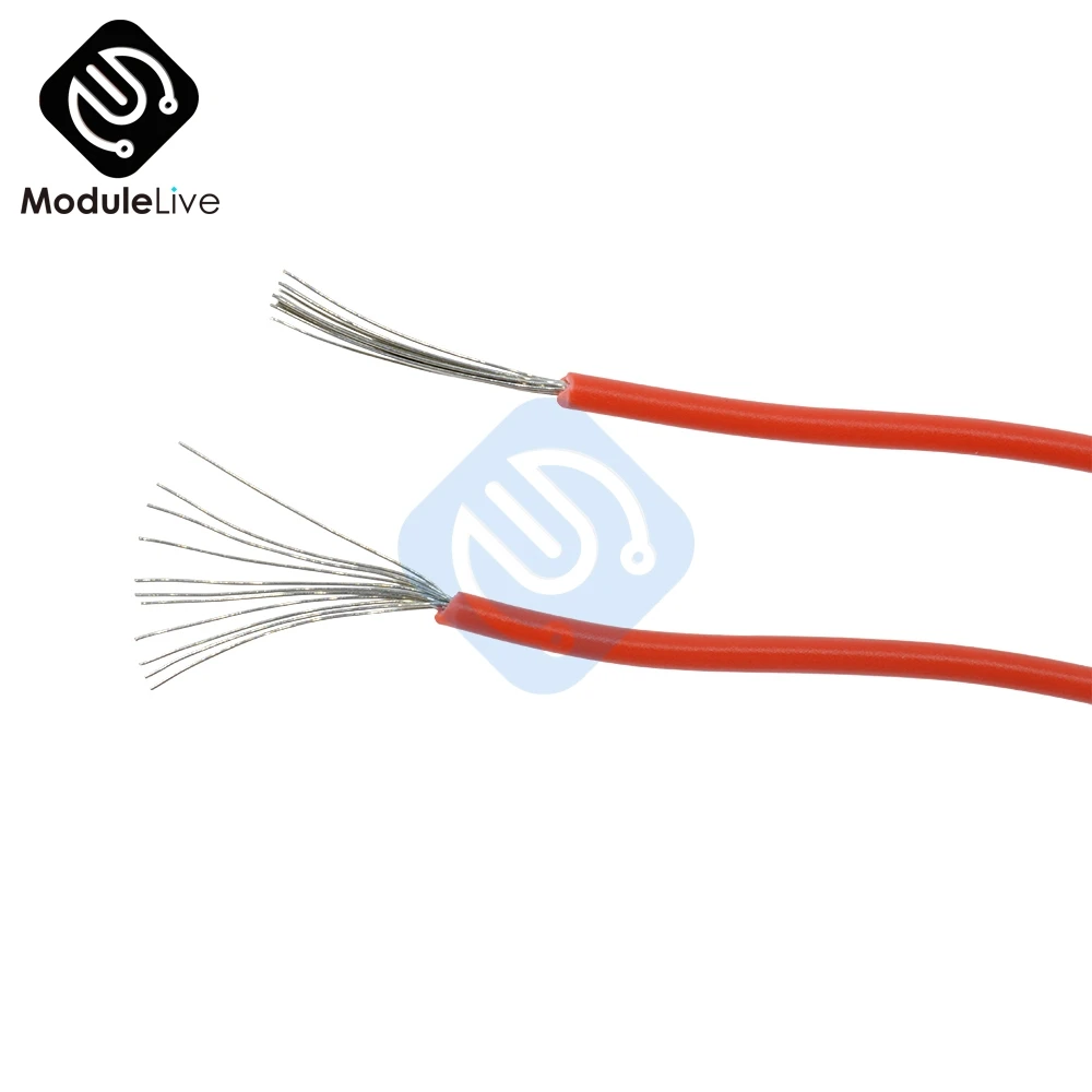 300V 10M Cord Hook-up DIY Electrical M Red UL-1007 24AWG Hook-up Wire 80°C 