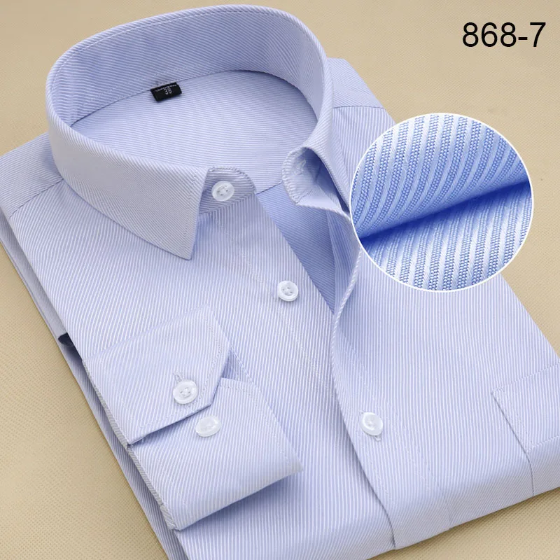 Мужская рубашка с длинным рукавом размера плюс, модная мужская деловая официальная одежда, рубашки для офиса 6XL 7XL 8XL, белая рубашка