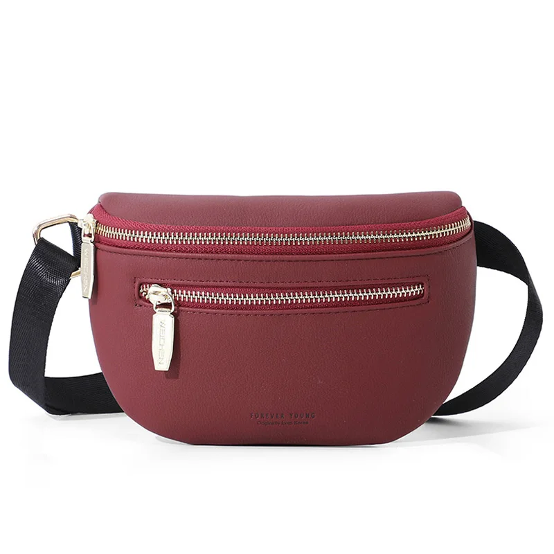 WEICHEN мульти-функциональное Для женщин поясная сумка на плечо сумка и нагрудная сумка женский ремень Sac Для женщин поясная сумка Высокое качество Женская сумка Bolsa - Цвет: Burgundy