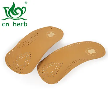 

Cn Herb leather arch half pad Flat feet Arch foot insoles Men and women orthopaedic three-quarters correction antiskid plus
