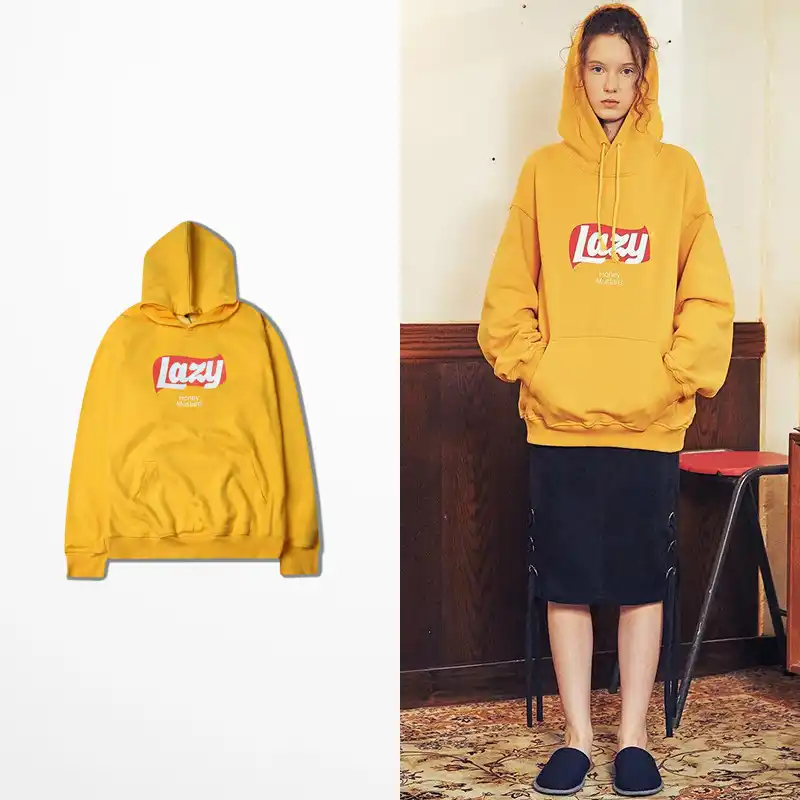 yellow lazy hoodie