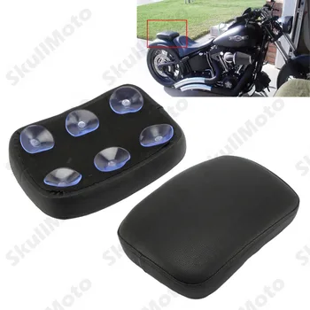 

Black Rear Motorcycle Rectangular Passenger Seat Cushion 6 Suction Cups Pillion Pad Suction Seat For Harley Chopper Custom