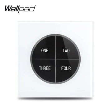 

Wallpad 4 Gang 1 Way 2 Way Glass Touch Switch 4 Button Customization Icon Image 3 Colors