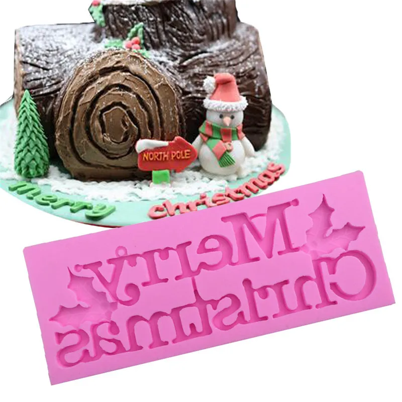 Christmas MerryChris Chocolate Molds Silicone Embossed Cake Mold Biscuits Fondant Mould DIY Cookies Baking Decorating Tools | Дом и сад