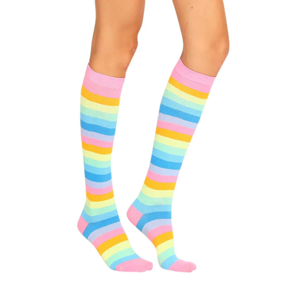 Women Sexy Mid Tube Socks Striped Long Socks Warm Soft Stripe Long Socking Wholesale Sexy Ladies Socks Calcetines Mujer