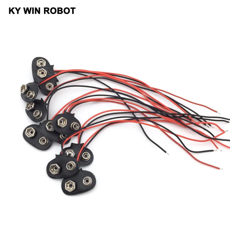 Высокое качество T Тип 10 шт. 9 в DC Батарея Кабель питания провода шнур разъем клип разъем для Arduino DIY