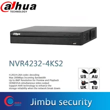 Dahua NVR 4K видео рекордер 32CH NVR4232-4KS2 H.265/H.264 до 8MP разрешение для предварительного просмотра и воспроизведения людей подсчета ip-камера