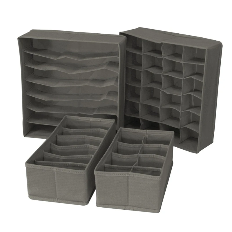 4-Piece Collapsible Drawer Divider Underwear Sock Storage Box Closet Organizers Get Out Of Bed Notepad | Дом и сад