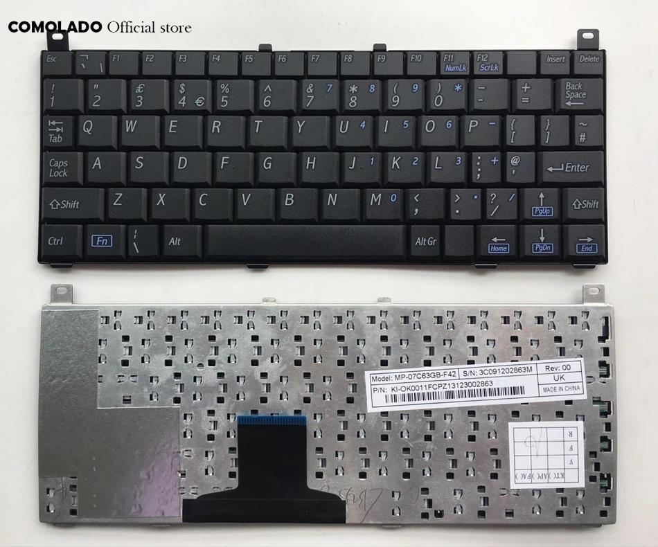 UK laptop keyboard For TOSHIBA NB100 NB101 NB105 Black keyboard UK Layout