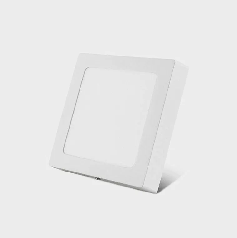 Ультра-тонкая круглая квадратная поверхность Встроенная светодиодная панель огни 6W12W18W24W светодиодный потолочный светильник AC85-265V светодиодный светильник для внутреннего освещения