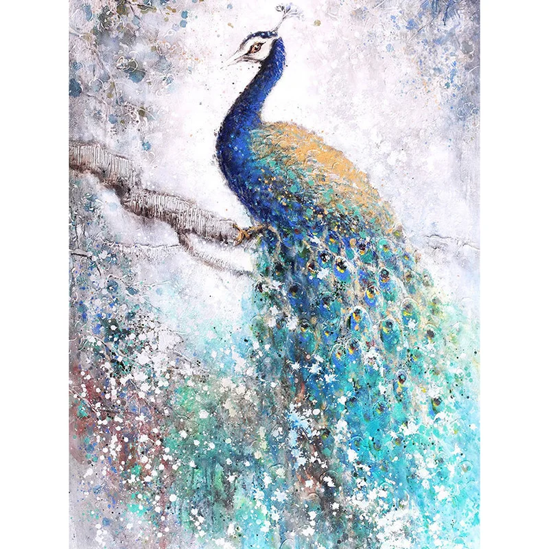

Embroidered animal peacock full rhinestone, 5D, DIY diamond painting, cross stitch, diamond mosaic, decoration YY
