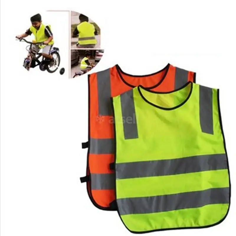 

High Visibility Pupil Child Student Kids Reflective Traffic Vest Scooter Cycling School Safety Vest Jacket