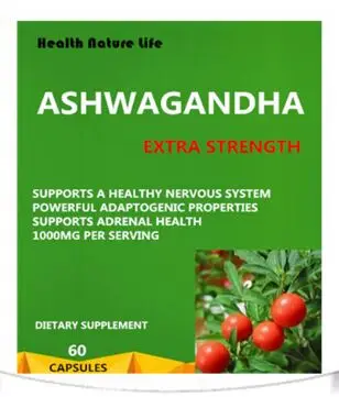 Organic Ashwagandha 1000 mg-дополнение для снятия стресса, поддержки тревоги и настроения-экстракт черного перца