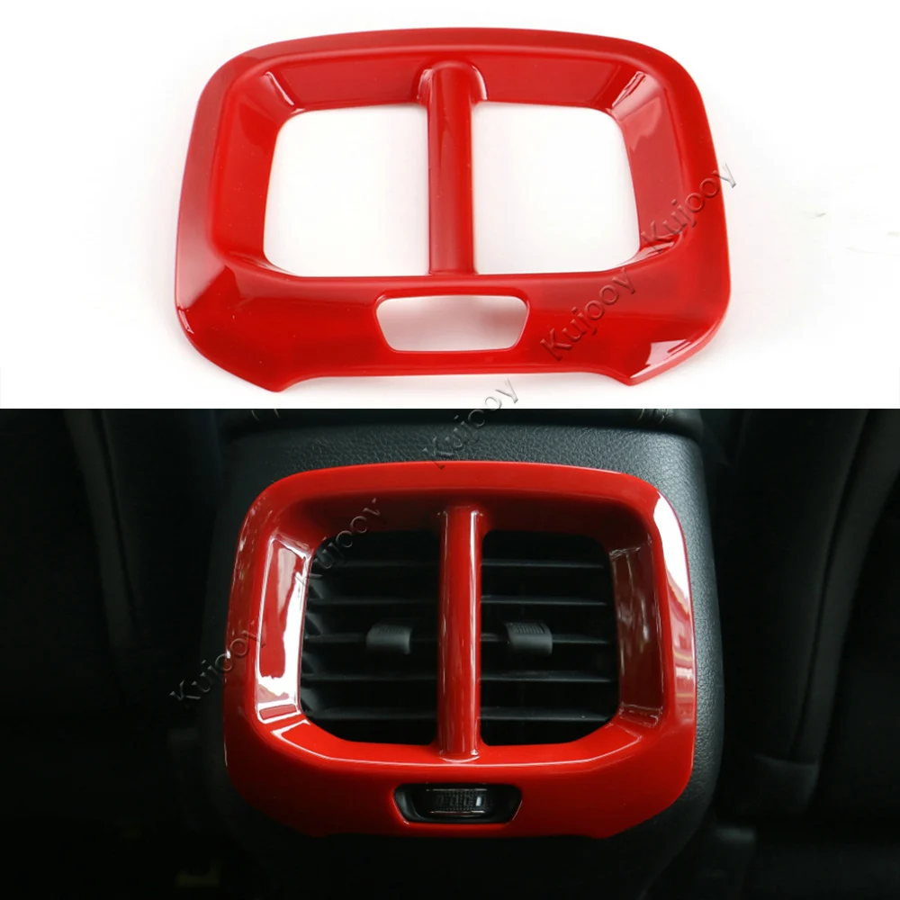 6 Color ABS Car Rear Seat Air Outlet Vent Cover Decor Frame Trim for