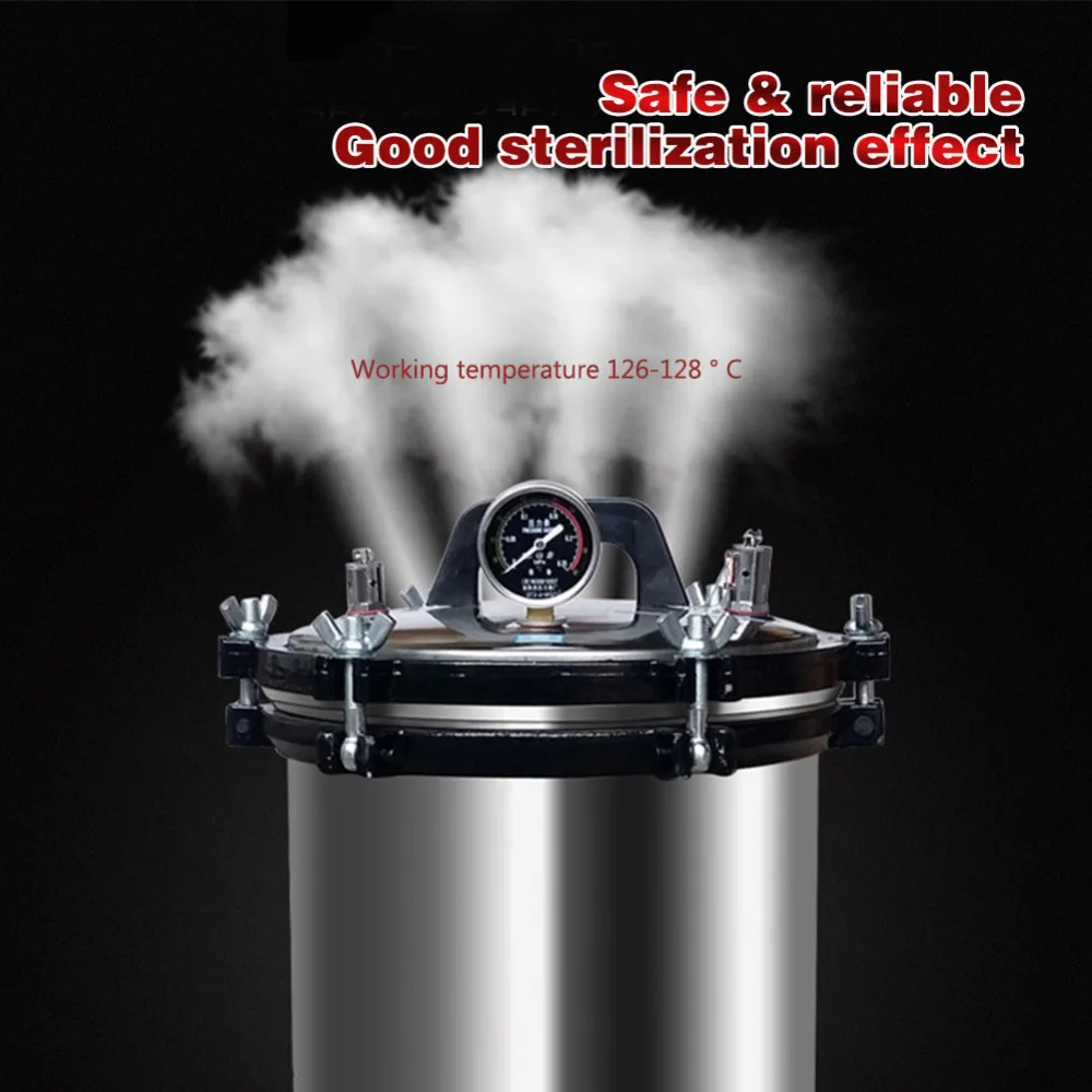 

18L XFS-280A Portable Stainless Steel Heating Autoclave High Pressure Sterilizer