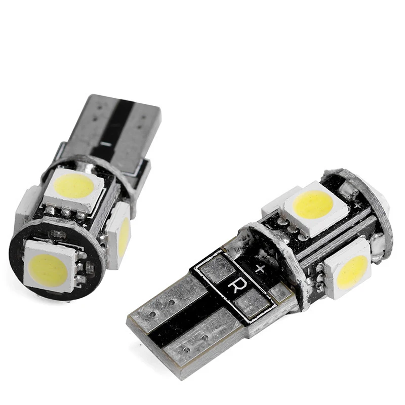 1 шт. T10 5 SMD 5050 светодиодный Canbus Error Free автомобиля Подсветка салона W5W 194 5SMD