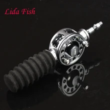 Подлинная рыбалка колеса 3 оси с цельнометаллическим нахлыстом перед круглый в с круглым мысом