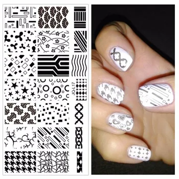 WUF 1 Pc New Fashion Professional Stamping Stainless Steel Image Plates Nail Art Decorations Tools #JQ-L17