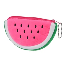 10 шт.(ABDB в форме арбуза розовый зеленый плюшевый Кошелек на молнии
