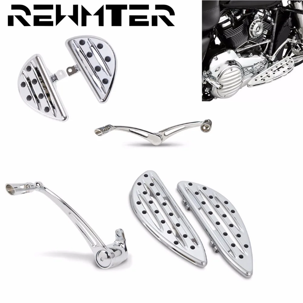Floorboards + Brake Arm + Heel Toe Shift Lever + Passenger Footboard Chrome Kits for Harley Touring 08-16 Softail 2000-2016