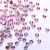 High Quality SS3-SS30 Crystal AB Non Hot Fix Rhinestones with Rose Gold Bottom Glittering Glue On Strass for DIY Nail Art B1250 ► Photo 3/6