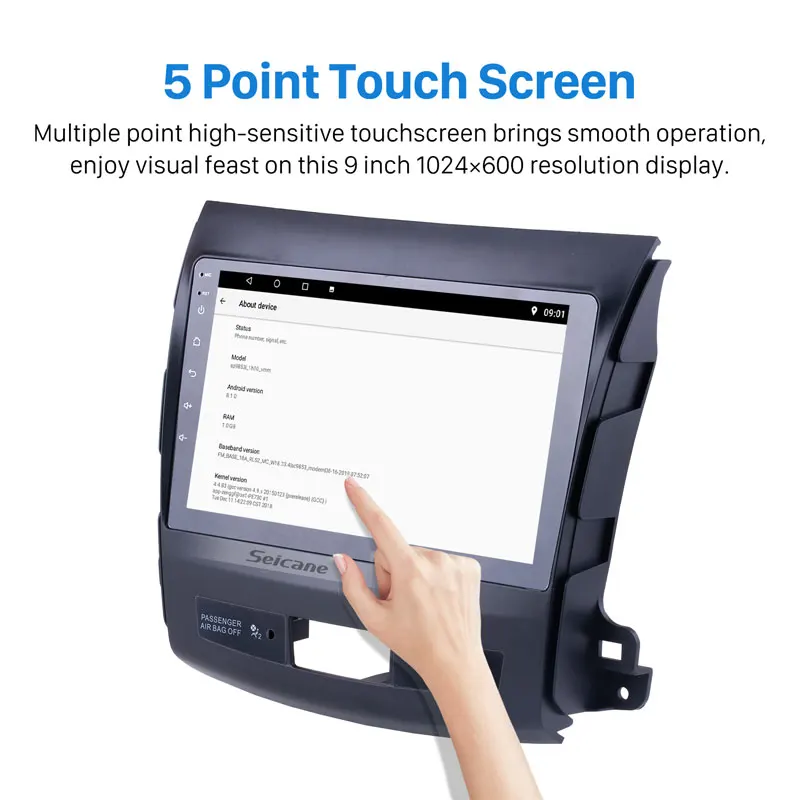 Clearance Seicane 8-core Android 8.1 9 Inch Touchscreen Bluethooth 2Din Car Radio GPS For 2006 2007 2008 2009-2014 MITSUBISHI Outlander 2