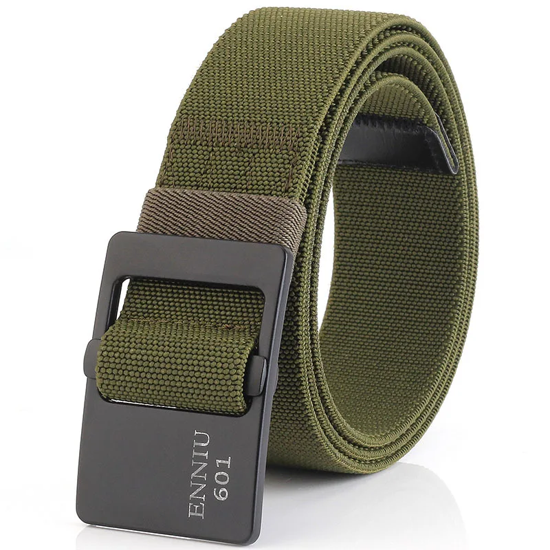 Male High Quality Nylon Belt Waist Unisex Automatic buckle belt Military Tactical Canvas Belts For Man sintos masculino MVA601 - Цвет: 601Armygreen