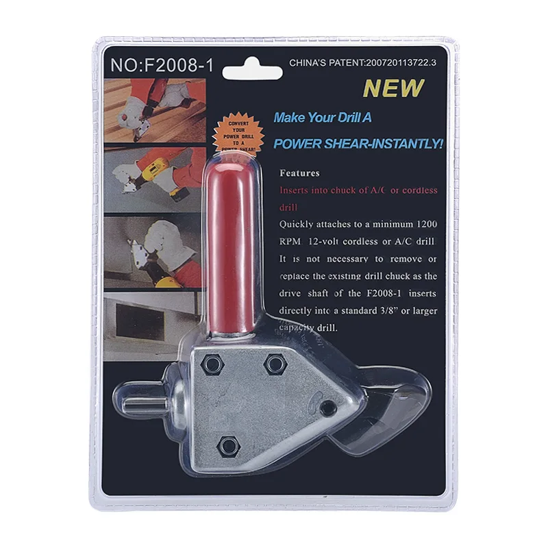 

Red Handle Metal Cutting Sheet Nibbler Cutter Tool Drill Attachment Cutting Tool Nibbler Sheet Metal Cutter Power Tool
