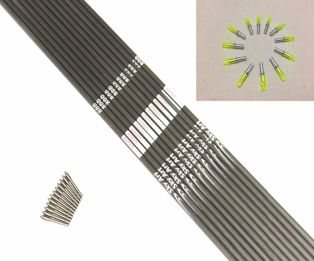12PCS//SET LED Luminous Arrow Nock Outdoor Hunting Archery Arrow Tail Light J5