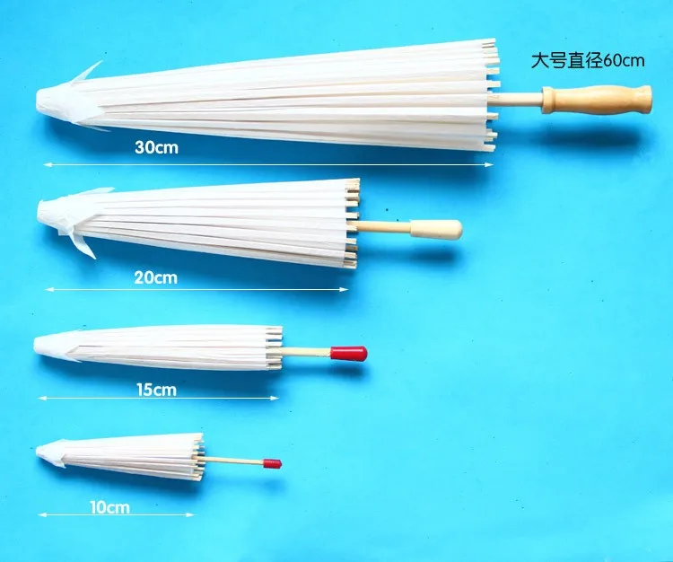 Белый цвет бумажный зонтик свадебное украшение дети живопись зонтик Детский сад ручной DIY