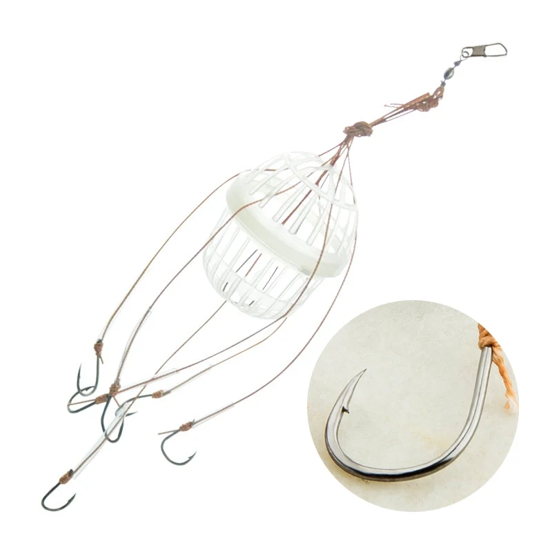 

Explosion Fishing Hooks With Six Strong Carbon Steel Hooks Fishing Feeder Jig Hooks Set Fishing Capture Tackle Tool