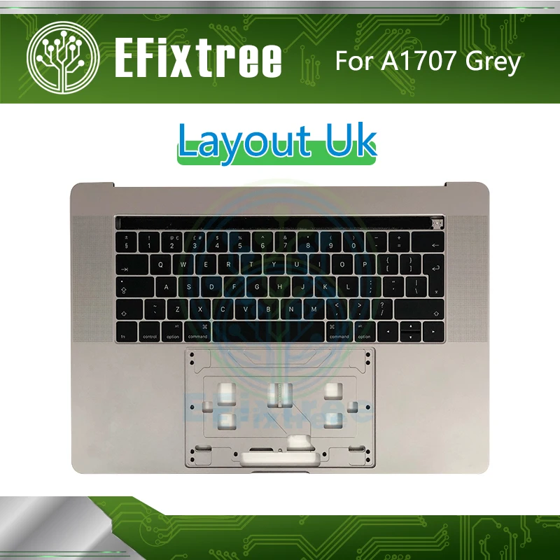 Великобритания серый Topcase C корпус подставка для Macbook Pro retina A1707 Топ чехол с раскладкой клавиатуры год английский