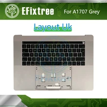 Великобритания серый Topcase C корпус подставка для Macbook Pro retina A1707 Топ чехол с раскладкой клавиатуры год английский