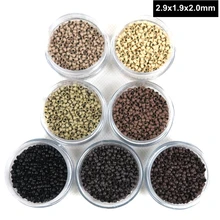 HARMONY 7000 штук 7 цветов 2,9x1,9x2,0 мм медные нано бусины кольца без силикона для нано-Кольца для волос