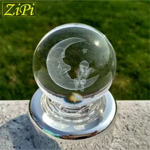 Zipi Home Silver The Moon & a children music box 18 Tones music box movement DIY romantic music Acrylic music box birthday gifts