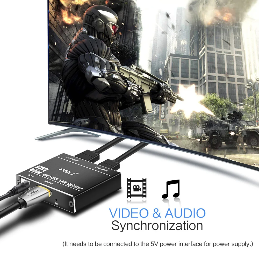 HDMI сплиттер HD 1080p 4K 60Hz HDCP видео переключатель разделенный 1 в 2 Out усилитель дисплей