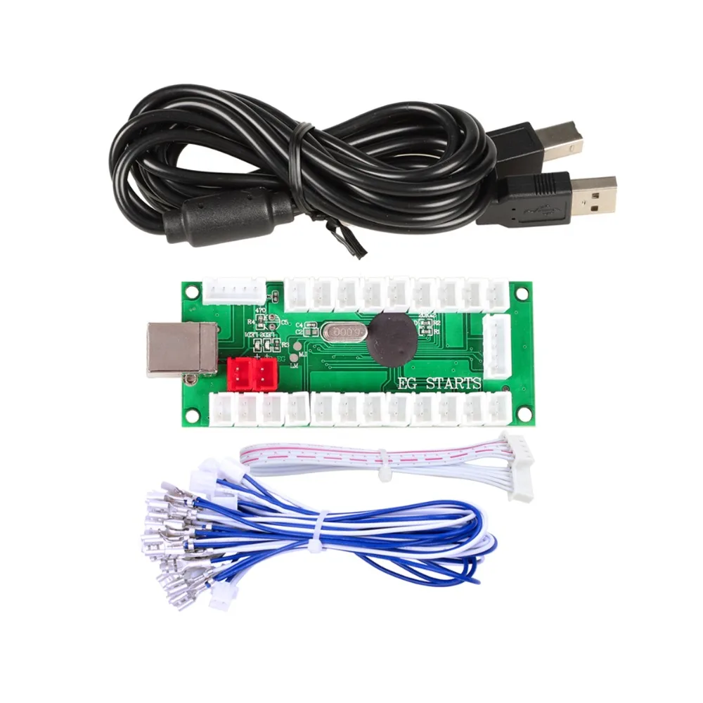 

Zero Delay Arcade USB Encoder To PC Joystick For Arcade Controller diy kits parts 5Pin Rocker Cables + Happ Style Buttons Cable