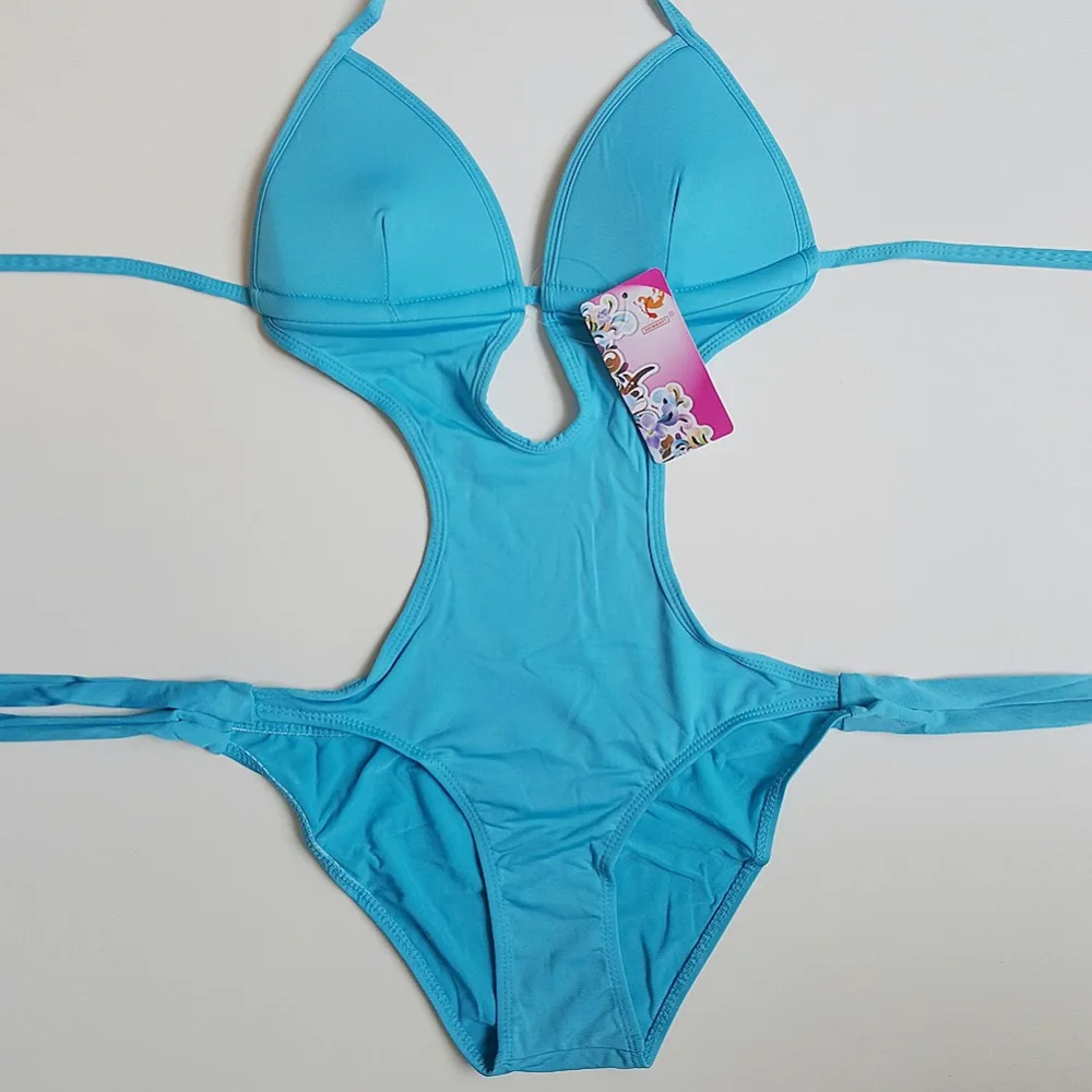 Whole Swimsuits Sexy One Piece Swimsuit Solid Women Swimwear Bikini Thong Monokini Push Up Paded Biquini Bathing Suit  (26)