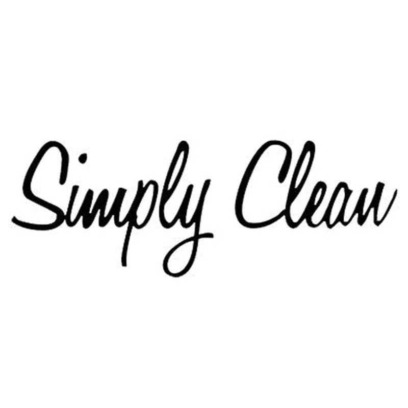 18X6.2CM SIMPLY CLEAN Vinyl Decal Black/Silver Car styling Car Sticker