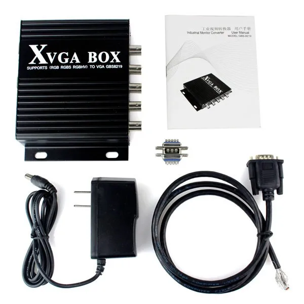 XVGA Box MDA CGA EGA RGB RGB Sog RGBS RGBHV YPbP YUV to VGA Converter Industrial Video Converter with US/EU/UK ,HAVE IN STOCK afbeelding