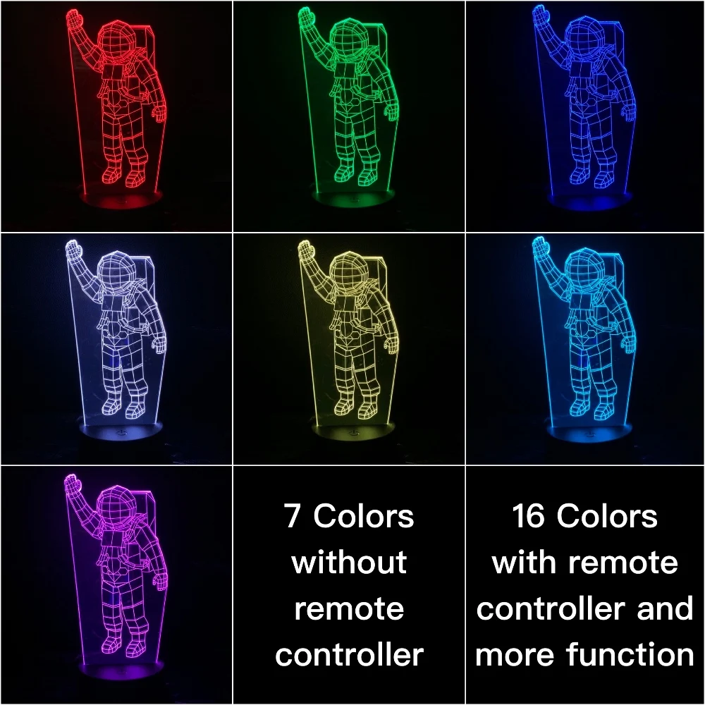 Астронавт светодиодный ночник скульптура фигуры Touch Сенсор RGB декоративный светильник Детские космонавта настольная лампа прикроватная