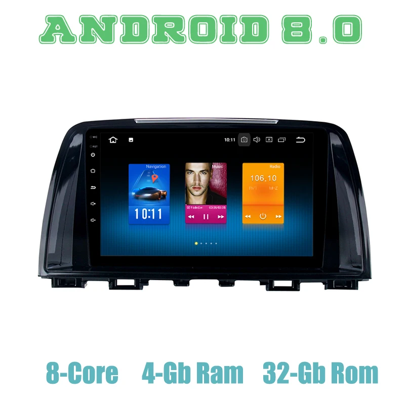 

Android 8.0 car GPS radio player for Mazda 6 Atenza 2013 2014 with Octa core px5 4+32G wifi 4g usb auto Multimedia