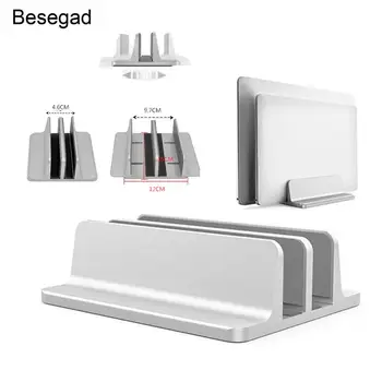 

Besegad Vertical Adjustable Laptop Tablets Cooling Support Stand Bracket Holder for Apple MacBook Pro Mac Book Lenovo Notebook