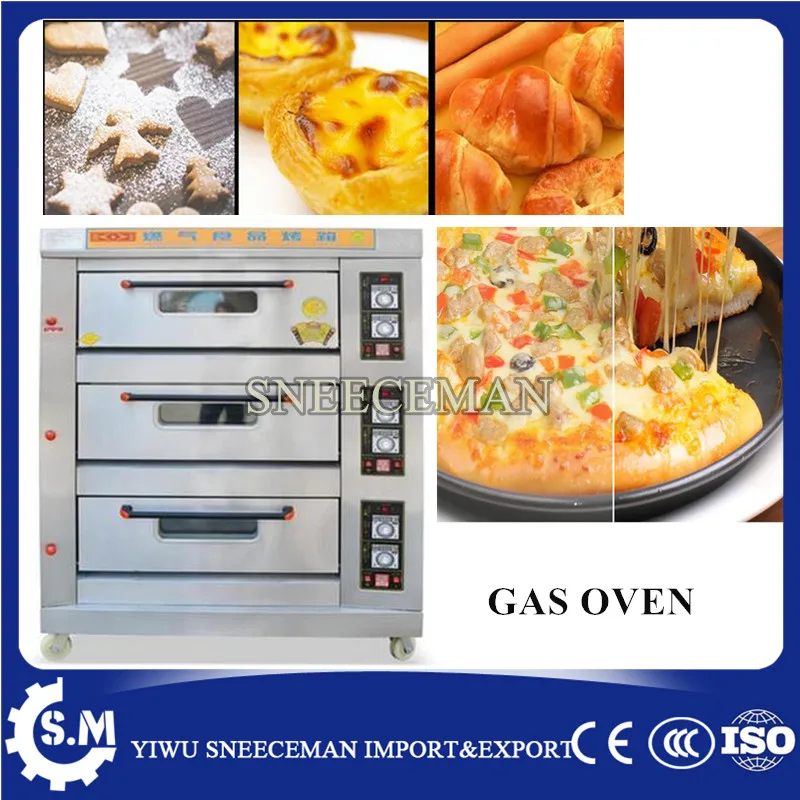 

3layers 9trays gas oven for pizza bread cake