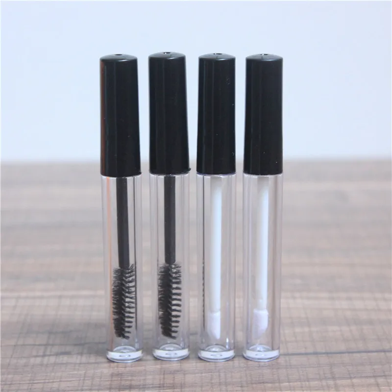 

50pcs/lot 3ml Clear Lip Gloss Tube Empty Black Eyelash Tube Mascara Cream Vial/Container Beauty Tools Portable