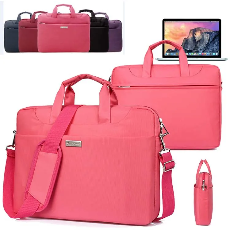 Oxford Cloth Waterproof Laptop Case Sleeve Shoulder Bag Briefcase w/ Pocket & Handle for Apple