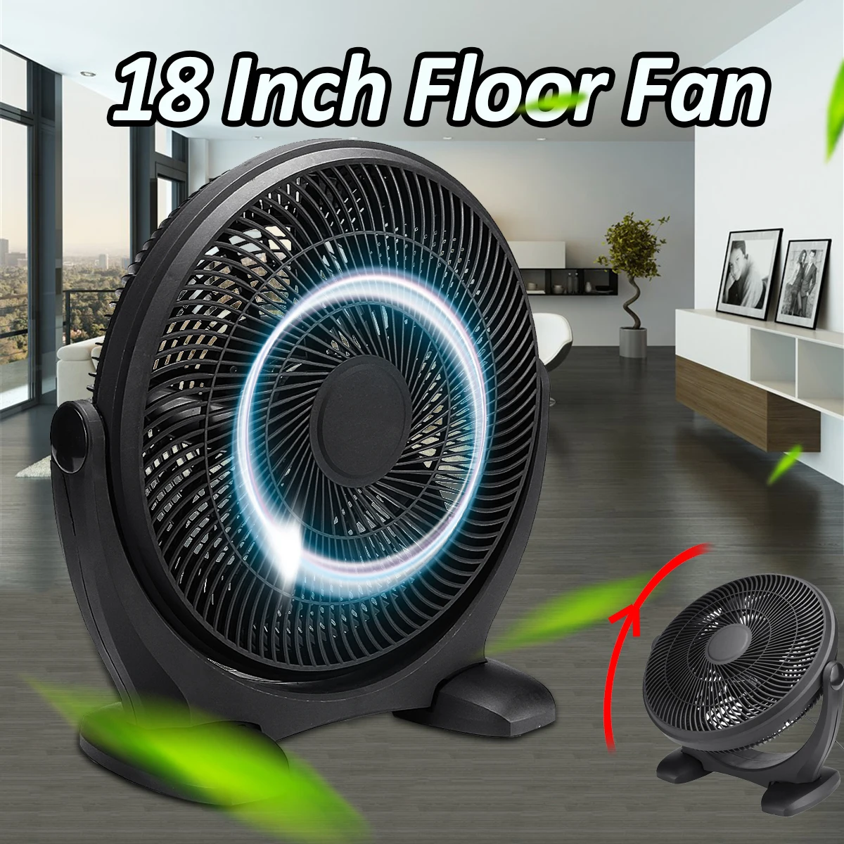 

18''/20'' Portable Air Cooling Fan 3 Speed 52x22x48cm Electric Floor Fans Natural Wind For Household Industrial Engineering Use